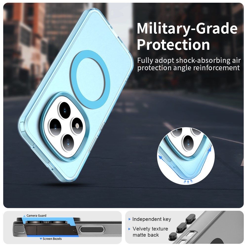 Candy zselés tok MagSafe-val a Xiaomi Redmi Note 15 Pro+ 5G/Xiaomi Poco M8 Pro 5G számára - kék