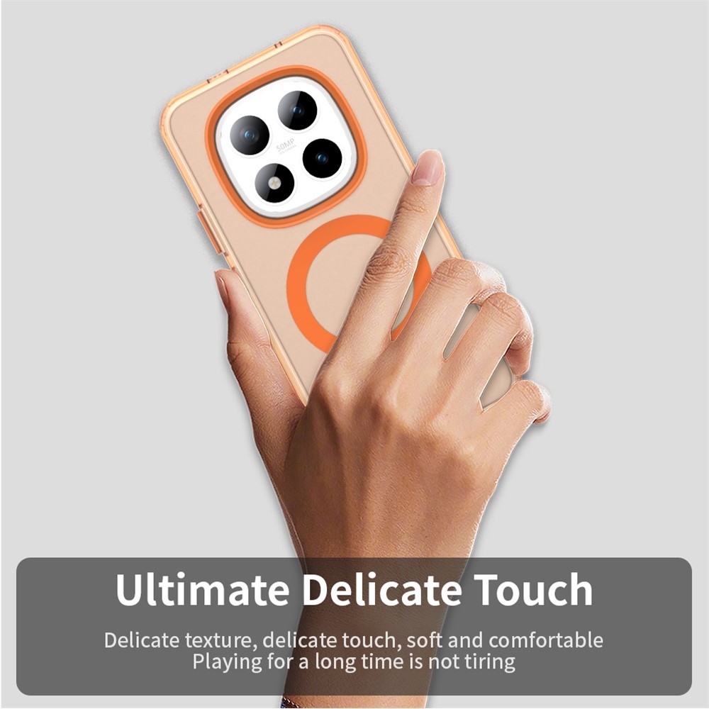 Candy zselés tok MagSafe-val Xiaomi Redmi Note 15 Pro+ 5G/Xiaomi Poco M8 Pro 5G - narancssárga