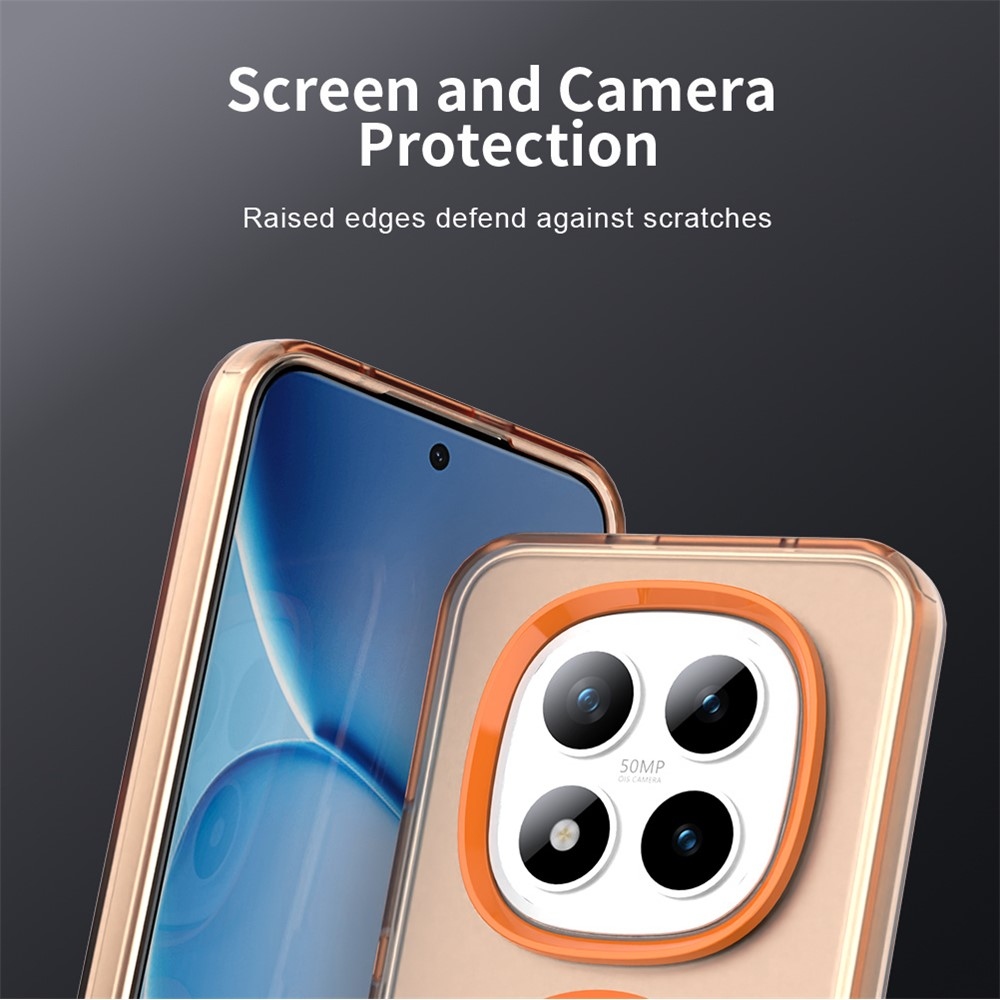 Candy zselés tok MagSafe-val Xiaomi Redmi Note 15 Pro+ 5G/Xiaomi Poco M8 Pro 5G - narancssárga