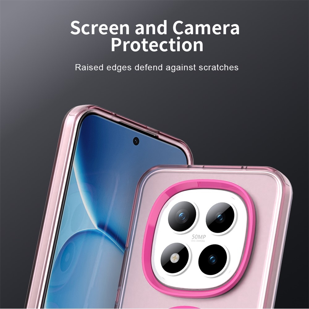 Candy zselés tok MagSafe-val a Xiaomi Redmi Note 15 Pro+ 5G/Xiaomi Poco M8 Pro 5G számára - rózsaszínű