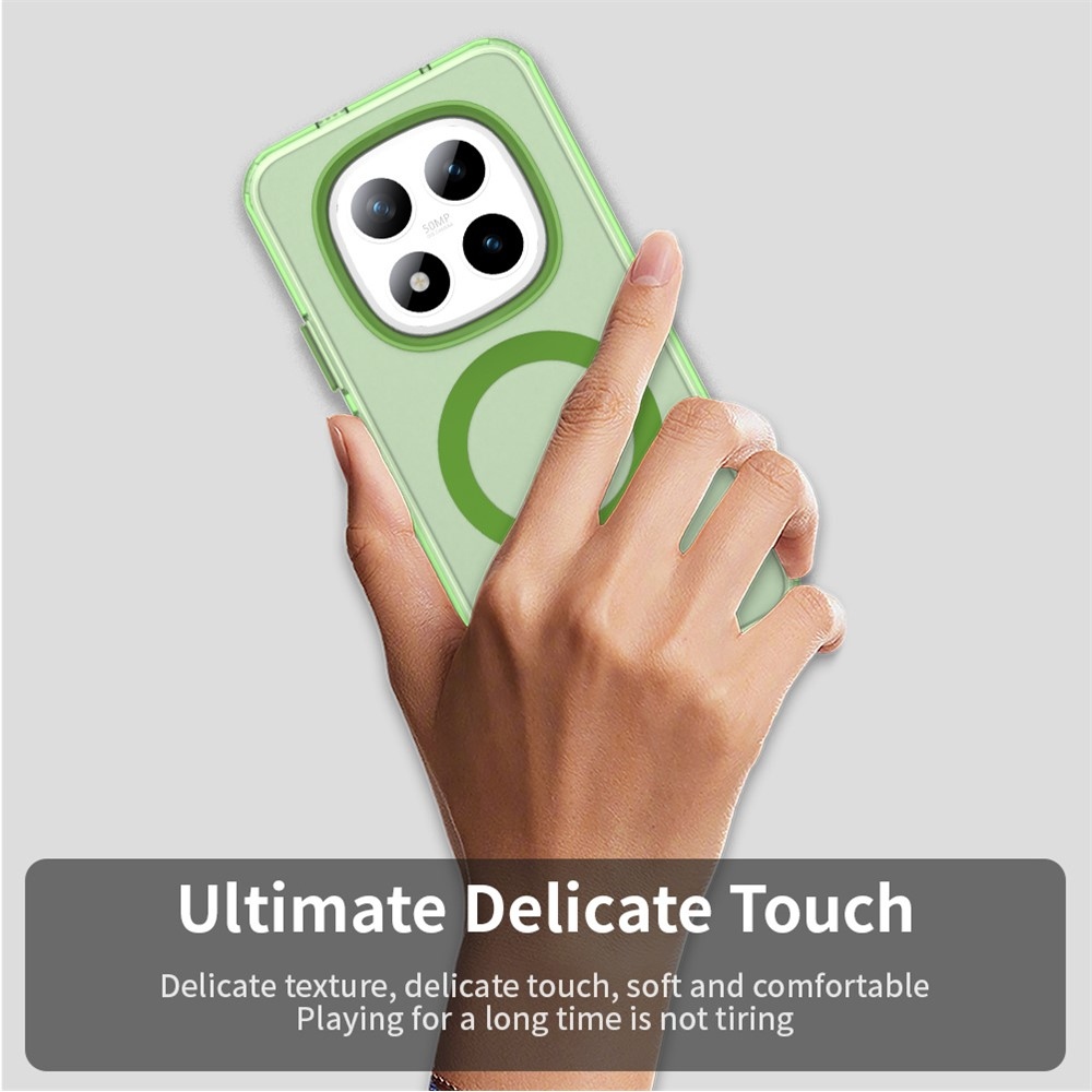 Candy zselés tok MagSafe-val a Xiaomi Redmi Note 15 Pro+ 5G/Xiaomi Poco M8 Pro 5G számára - zöld