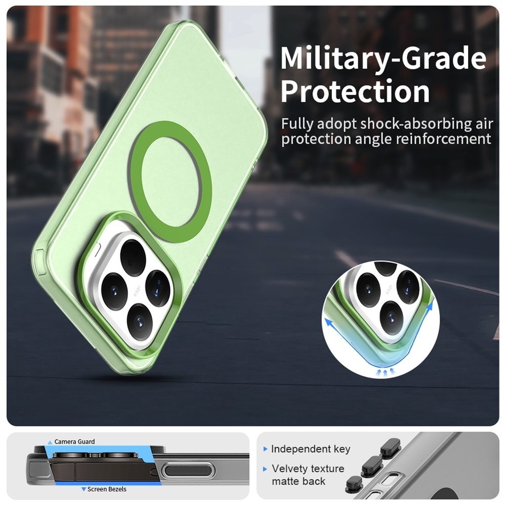 Candy zselés tok MagSafe-val a Xiaomi 15T Pro számára - zöld