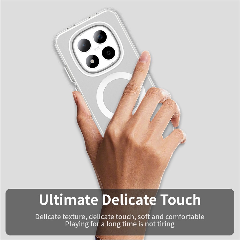 Candy zselés tok MagSafe-val a Xiaomi Redmi Note 15 Pro 5G-n - fehér