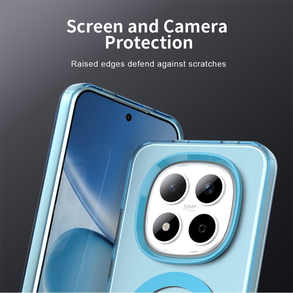 Candy zselés tok MagSafe-val a Xiaomi Redmi Note 15 Pro 5G-n - kék