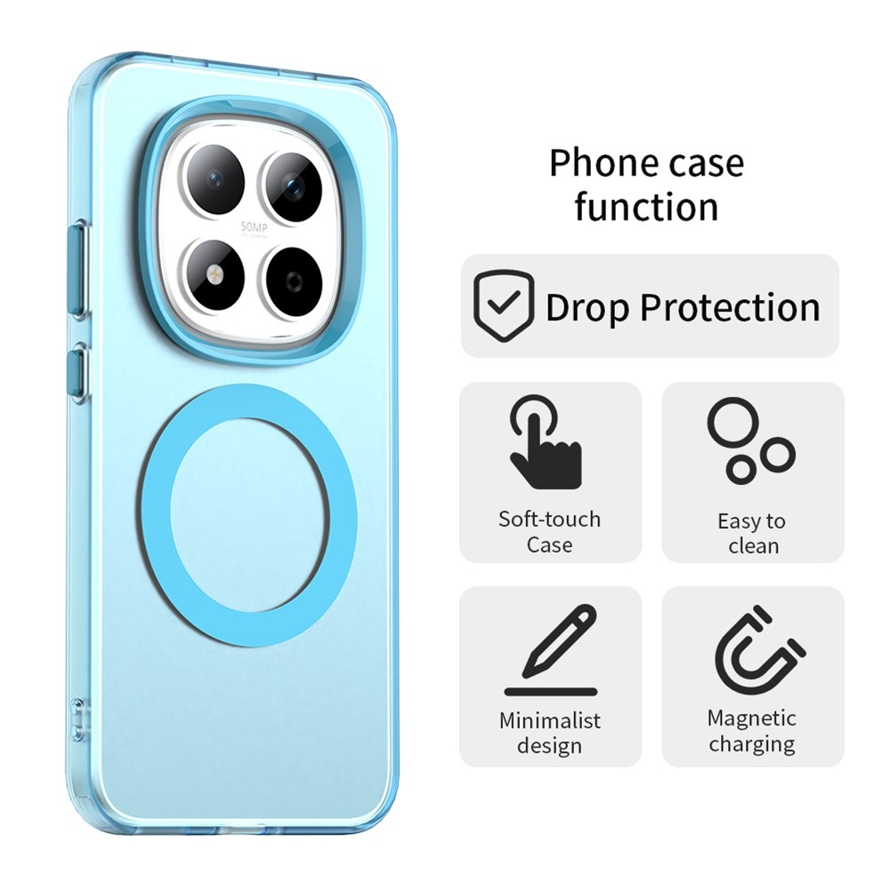 Candy zselés tok MagSafe-val a Xiaomi Redmi Note 15 Pro 5G-n - kék