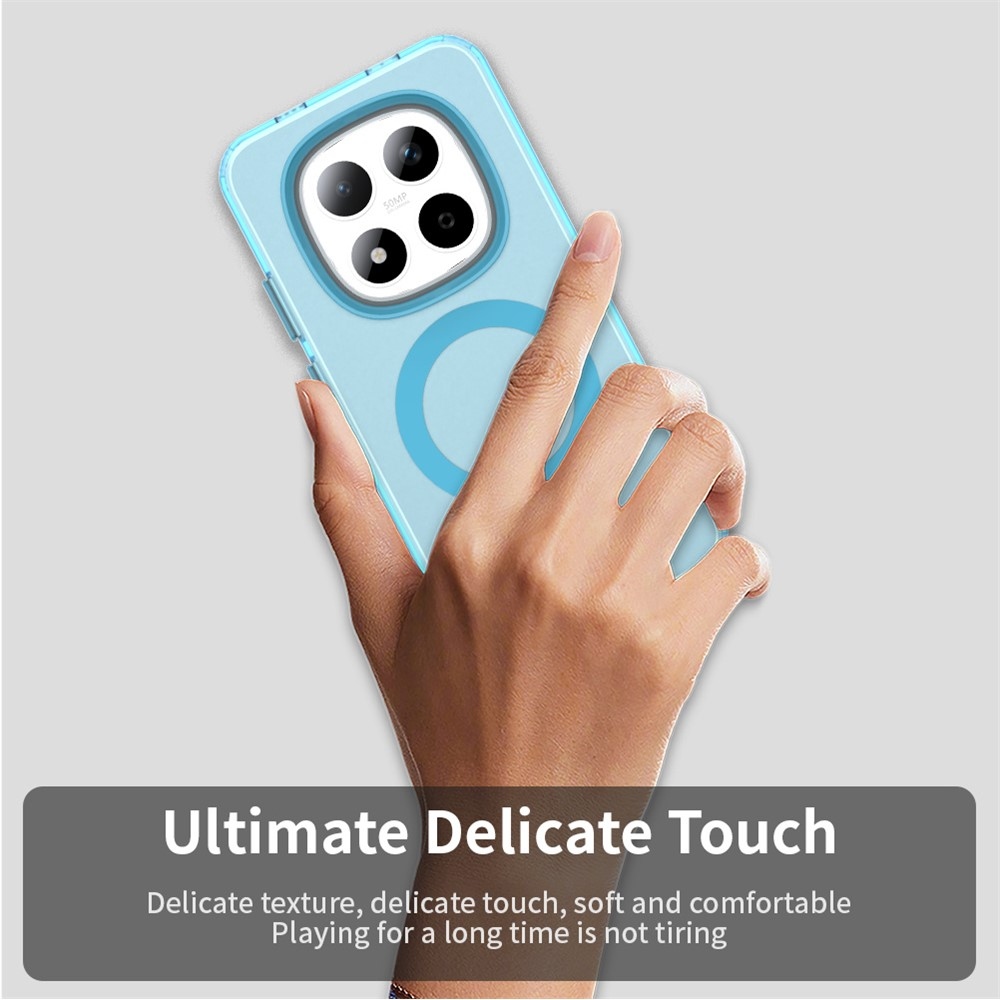 Candy zselés tok MagSafe-val a Xiaomi Redmi Note 15 Pro 5G-n - kék