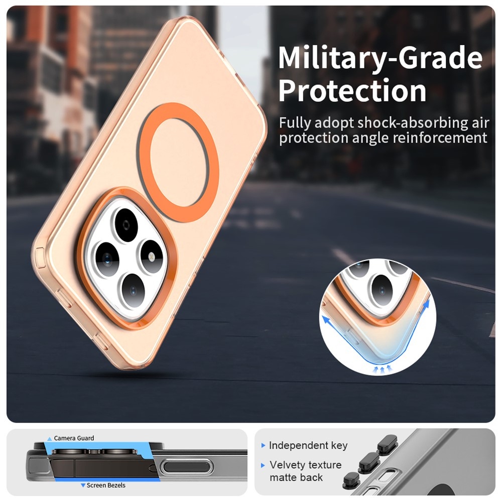 Candy zselés tok MagSafe-val Xiaomi Redmi Note 15 Pro 5G - narancssárga