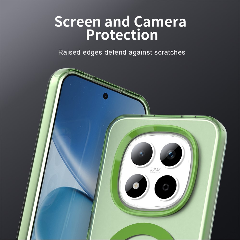 Candy zselés tok MagSafe-val a Xiaomi Redmi Note 15 Pro 5G-n - zöld