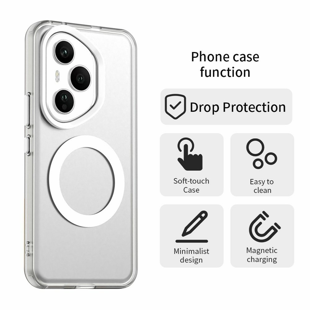 Candy zselés tok MagSafe-val a Honor 400 Pro-hoz - fehér