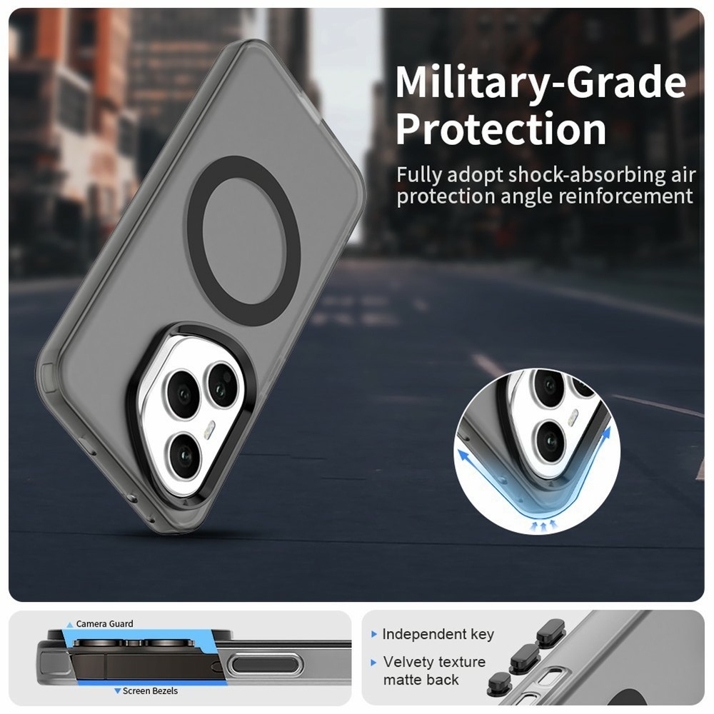 Candy zselés tok MagSafe-val a Honor 400 Pro-hoz - fekete