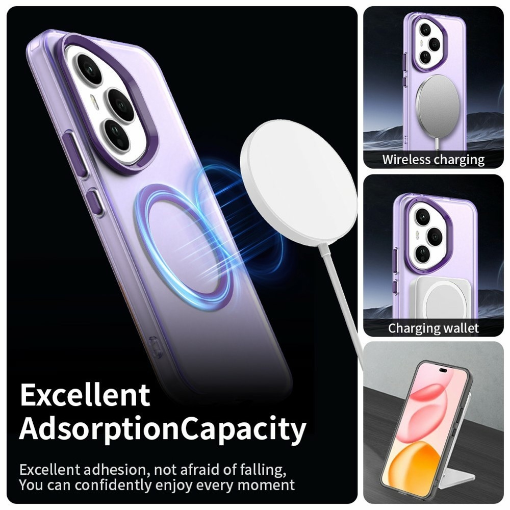 Candy zselés tok MagSafe-val a Honor 400 Pro számára - lila