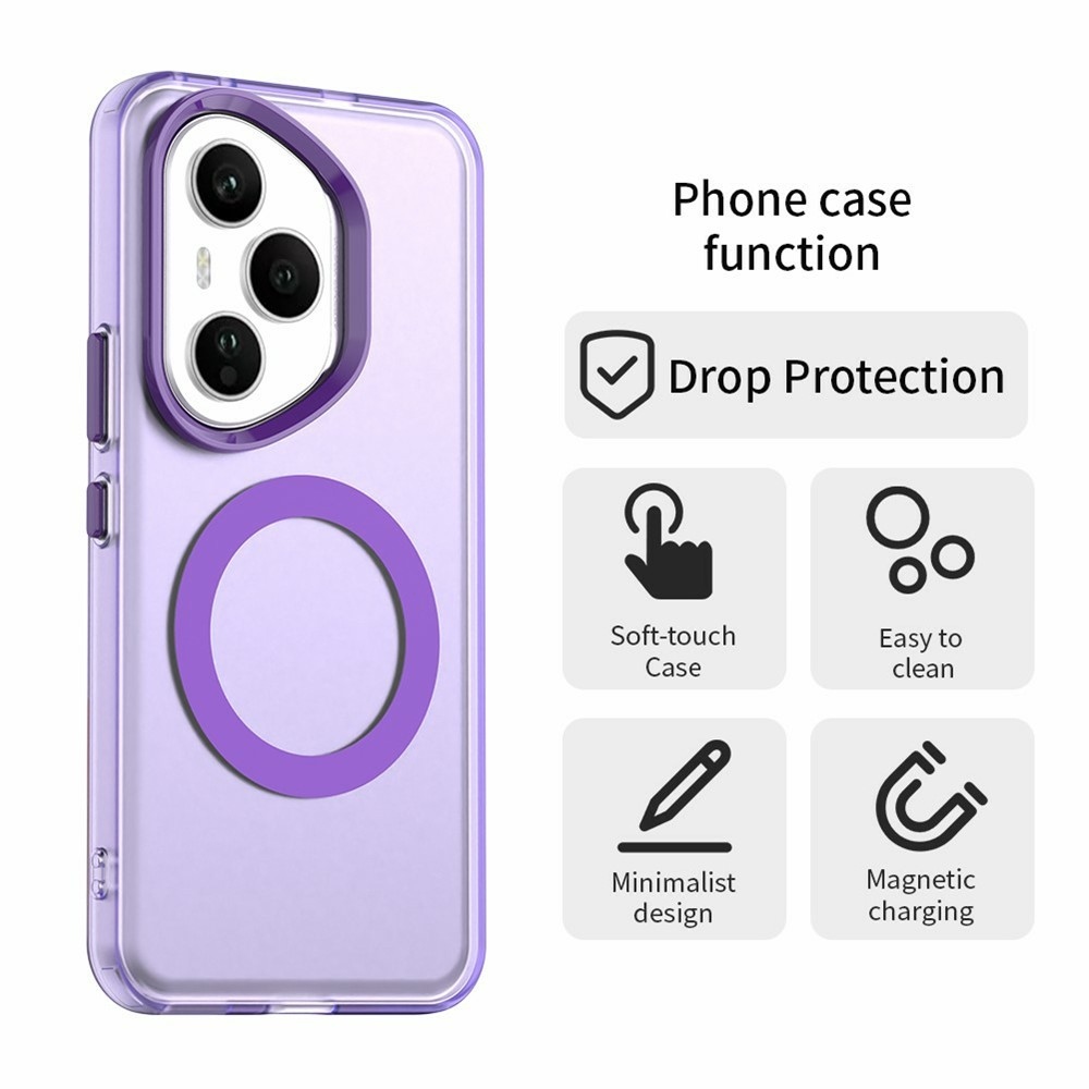 Candy zselés tok MagSafe-val a Honor 400 Pro számára - lila