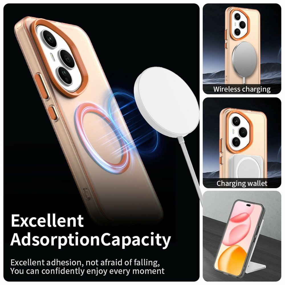 Candy zselés tok MagSafe-val a Honor 400 Pro-hoz - narancssárga