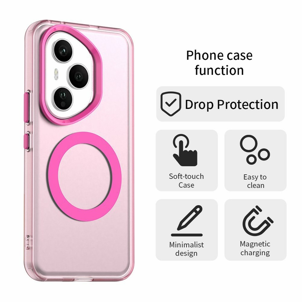 Candy zselés tok MagSafe-val a Honor 400 Pro számára - rózsaszín