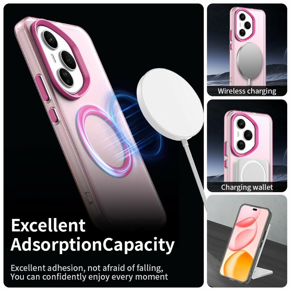 Candy zselés tok MagSafe-val a Honor 400 Pro számára - rózsaszín