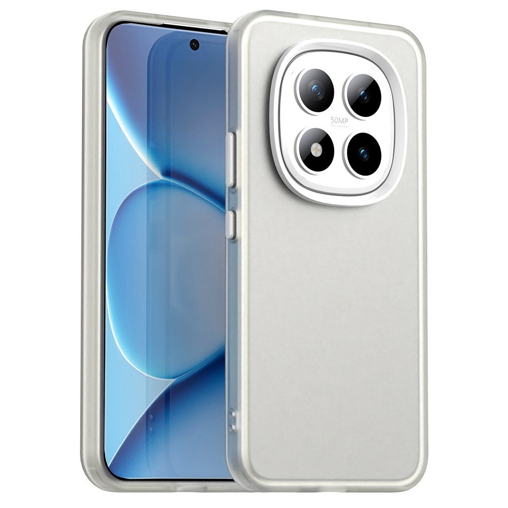 Candys matt zselés tok Xiaomi Redmi Note 15 Pro 5G-hez - fehér