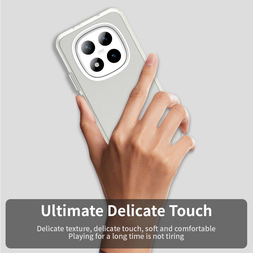 Candys matt zselés tok Xiaomi Redmi Note 15 Pro 5G-hez - fehér