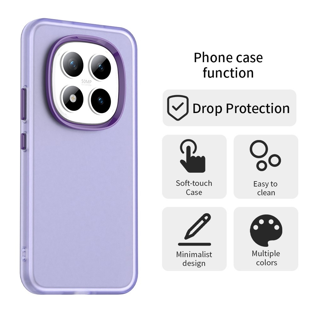 Candys matt zselés tok Xiaomi Redmi Note 15 Pro 5G - lila