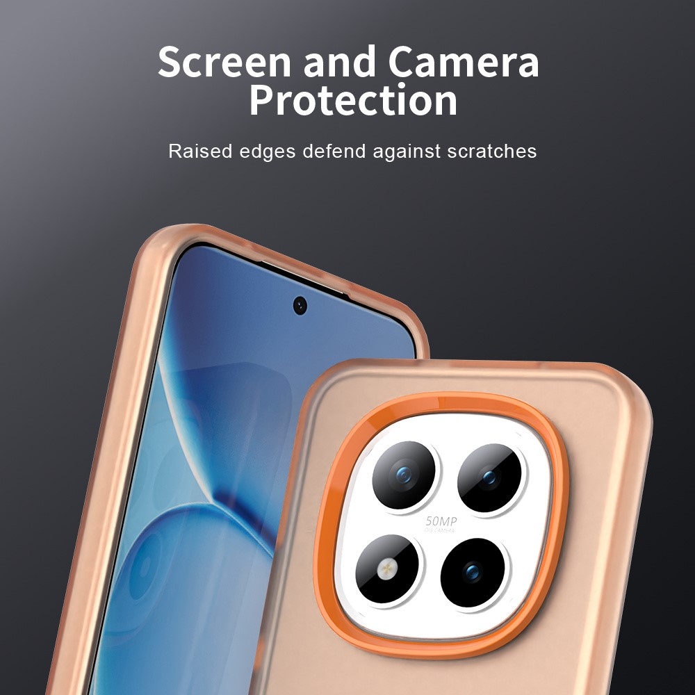 Candys matt zselés tok Xiaomi Redmi Note 15 Pro 5G - narancssárga színben