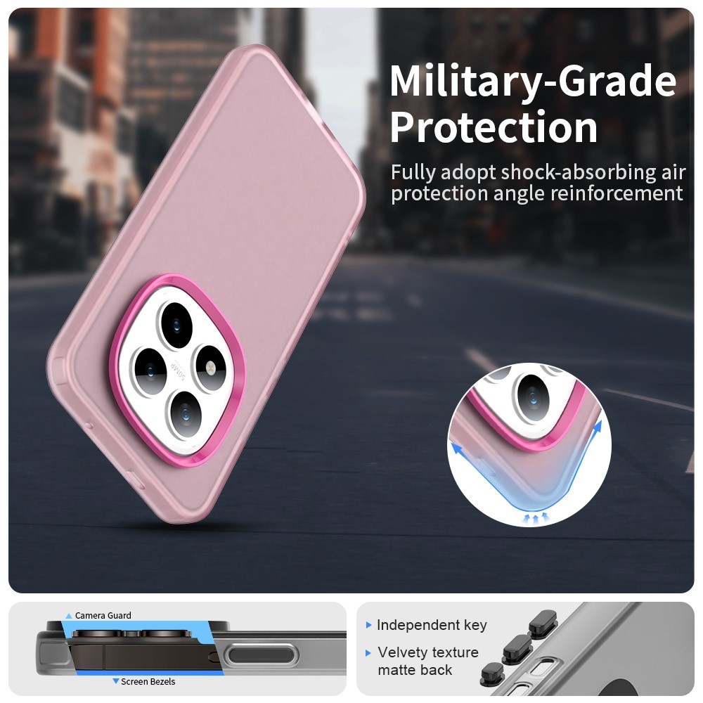 Candys matt zselés tok Xiaomi Redmi Note 15 Pro 5G - rózsaszínű