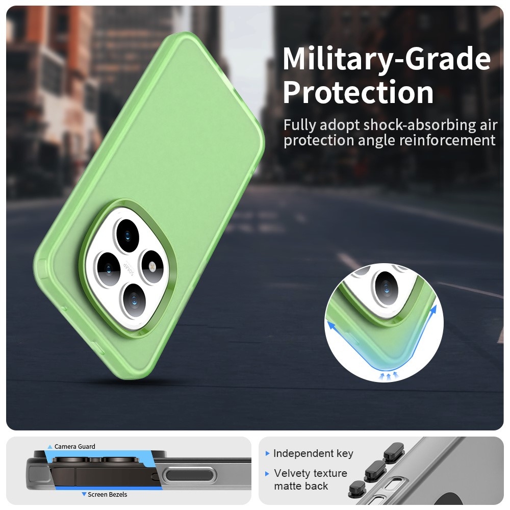 Candys matt zselés tok Xiaomi Redmi Note 15 Pro 5G - zöld