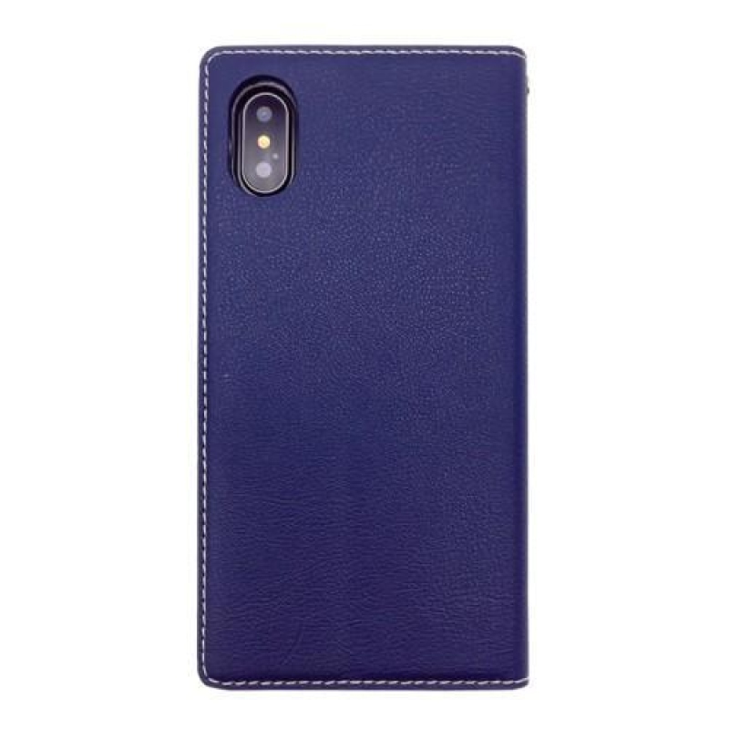 Cano PU bőr tok iPhone X készülékhez - sötétkék