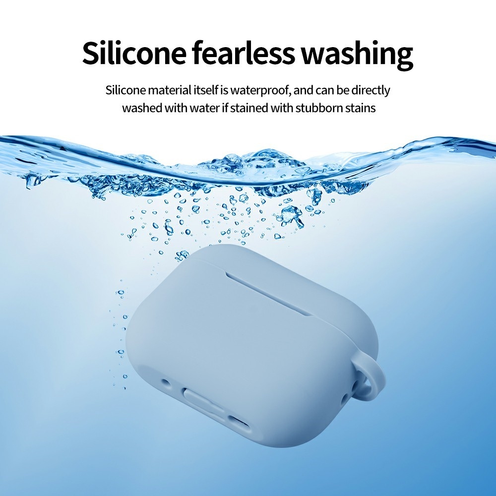 Carabi szilikon tok Apple AirPods Pro 3 készülékhez - világoskék színben