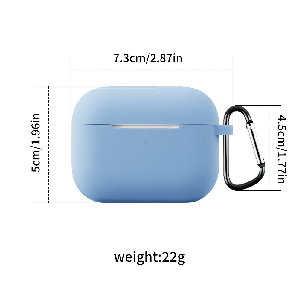Carabi szilikon tok Apple AirPods Pro 3 készülékhez - világoskék színben