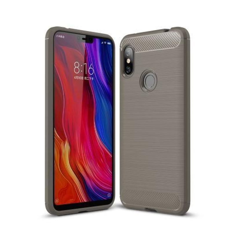 Szénsaválló zselés borítás Xiaomi Redmi Note 6 Pro készülékhez - szürke