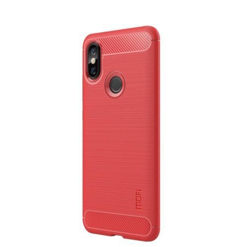 Szénsaválló zselés tok Xiaomi Redmi Note 6 Pro-hoz - piros