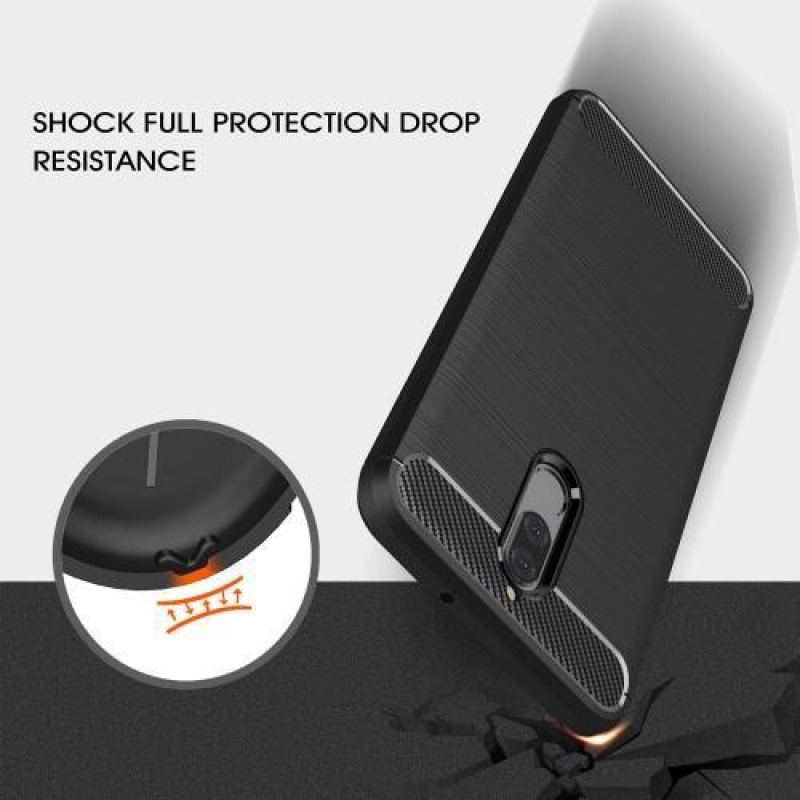 Carbo tartós zselés tok csiszolással a Huawei Mate 10 Lite-ra - piros színben