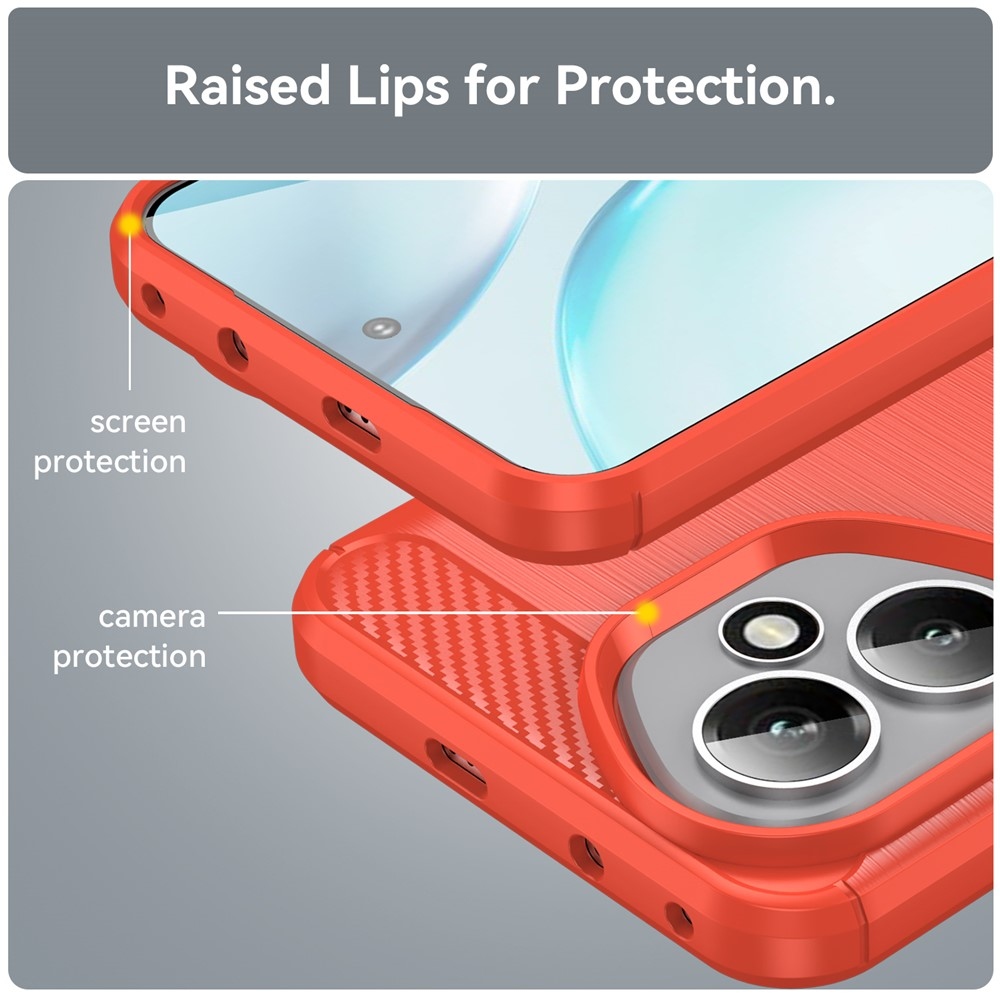 Szénálló zselés tok a Honor 400-hoz - piros