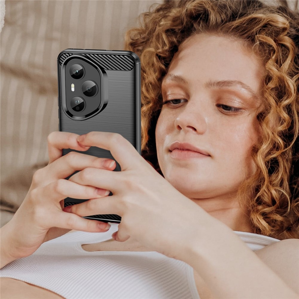 Szénálló zselés tok a Honor 400 Pro-hoz - fekete