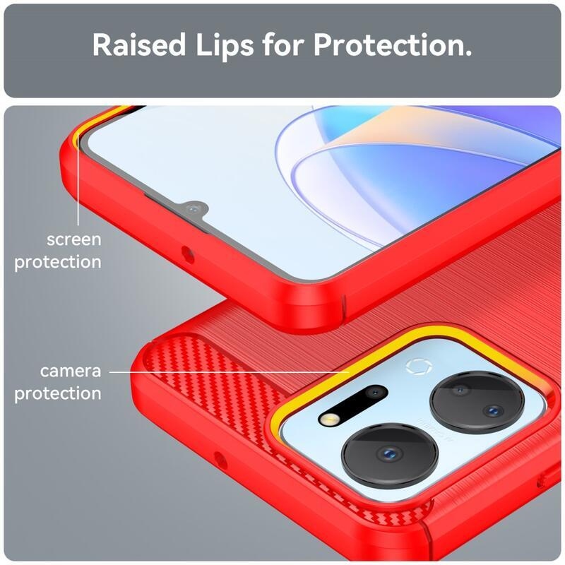 Szénálló zselés tok a Honor X7a készülékhez - piros