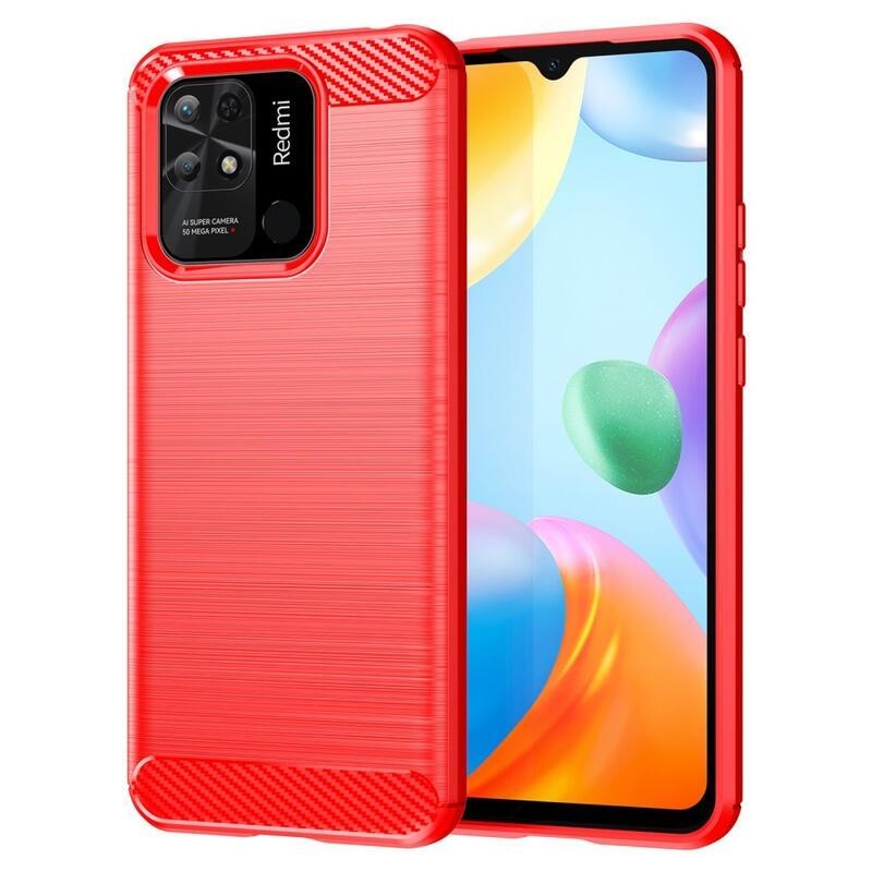 Szénálló zselés tok Xiaomi Redmi 10C-hez - piros