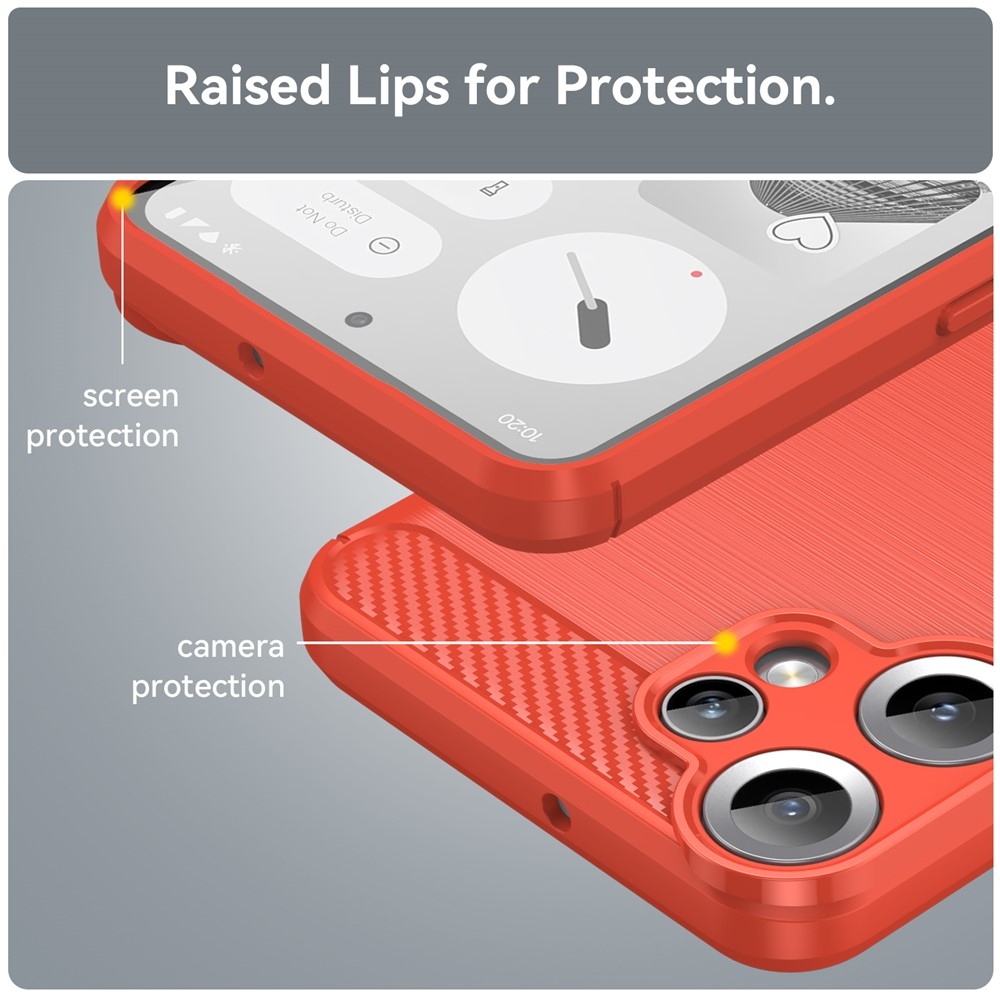 Szénálló zselés tok a Nothing CMF Phone 2 Pro készülékhez - piros színű