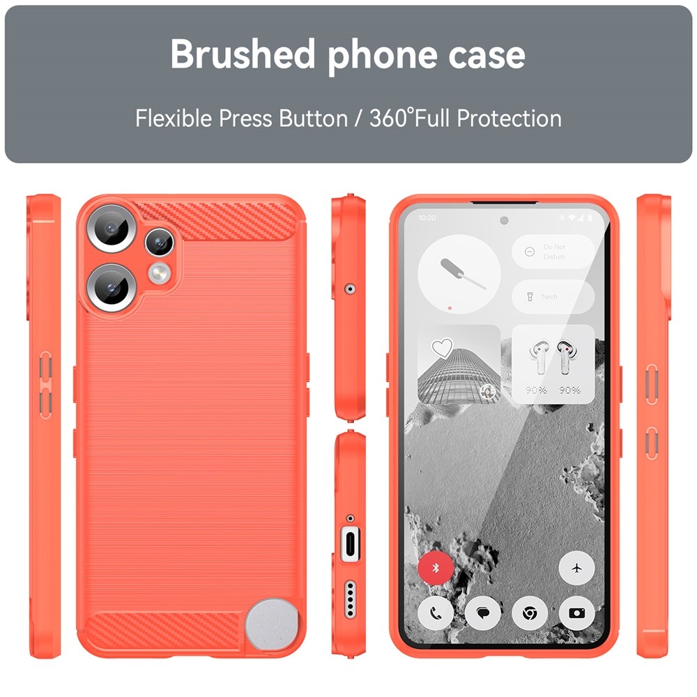 Szénálló zselés tok a Nothing CMF Phone 2 Pro készülékhez - piros színű