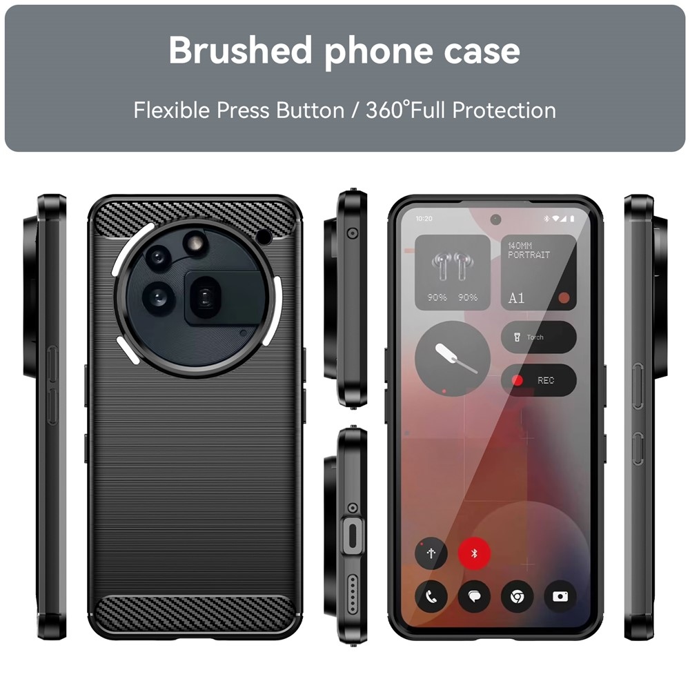 Szénálló zselés tok Nothing Phone (3a) Pro készülékhez - fekete