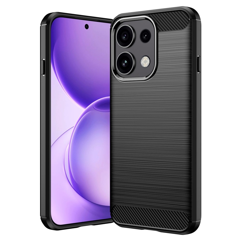 Karbonból készült, strapabíró gél tok az Oppo Reno 16 FS 5G-hez – fekete