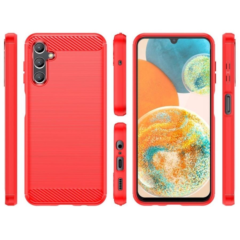 Szénálló zselés tok Samsung Galaxy A14 4G/5G készülékhez - piros