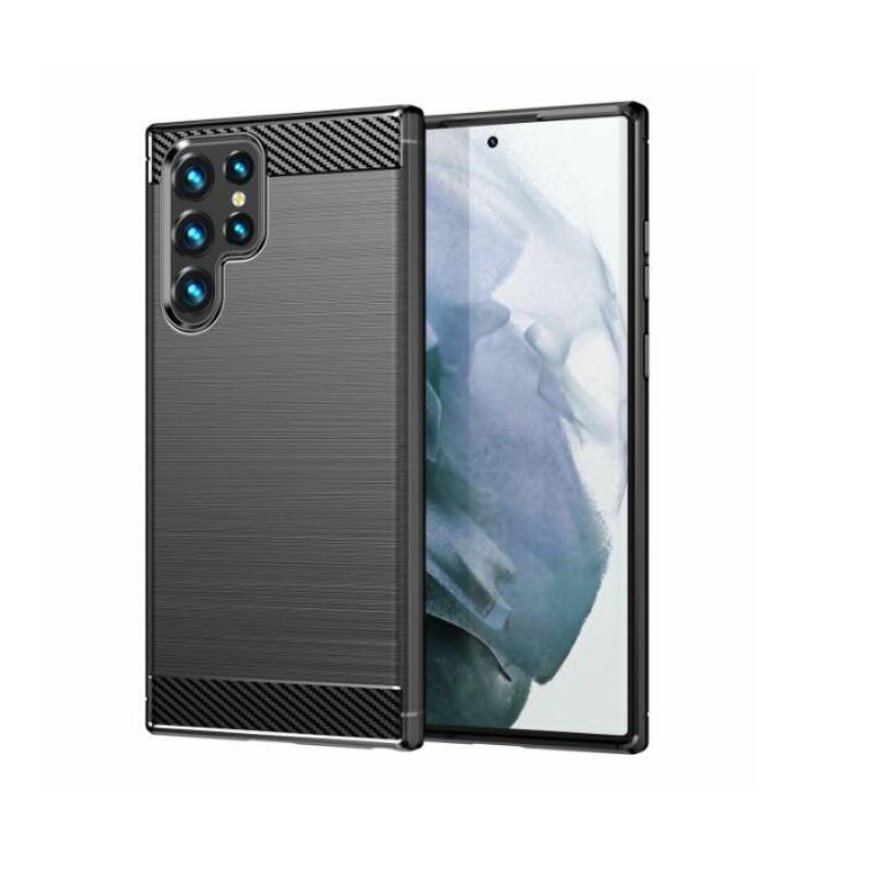 Szénálló zselés tok Samsung Galaxy S23 Ultra készülékhez - fekete