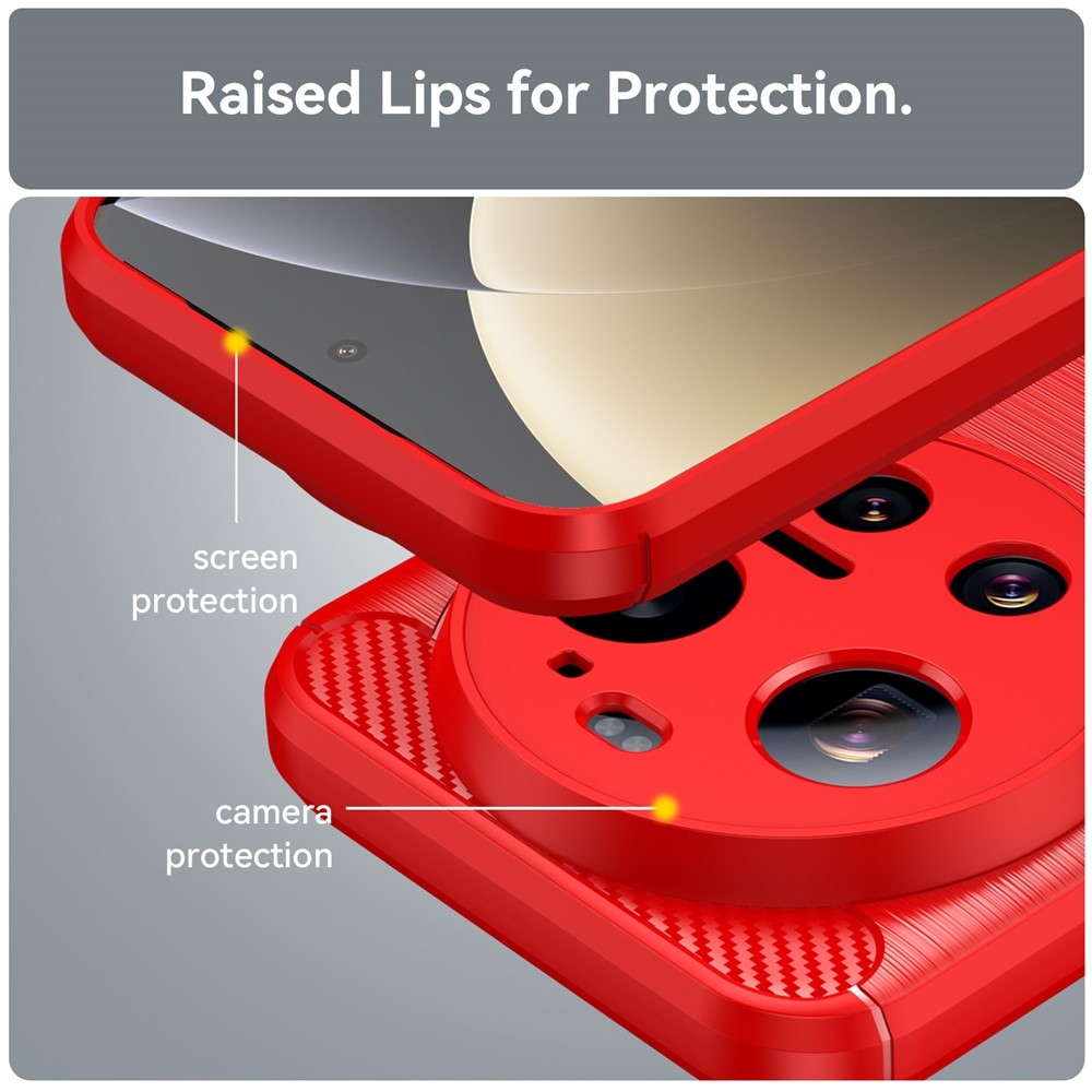 Szénálló zselés tok a Xiaomi 17 Ultra számára - piros