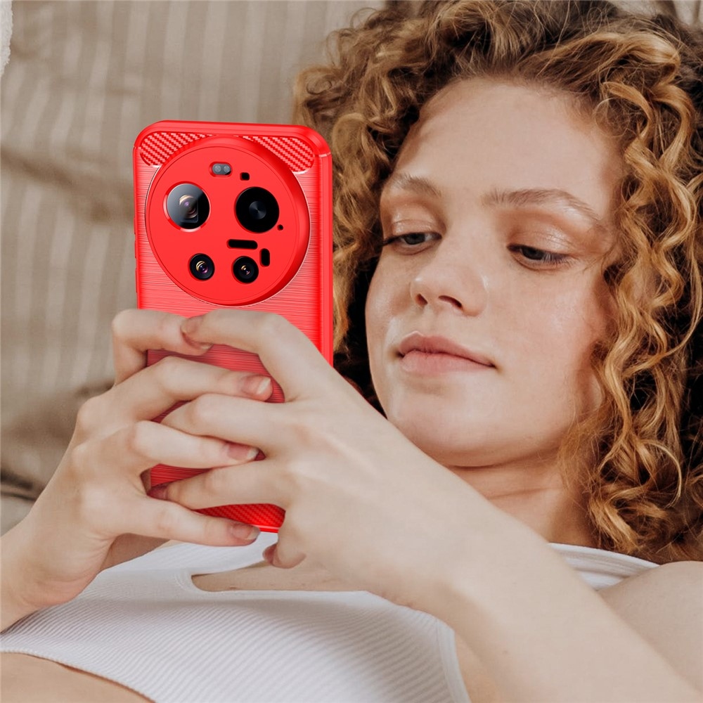 Szénálló zselés tok a Xiaomi 17 Ultra számára - piros