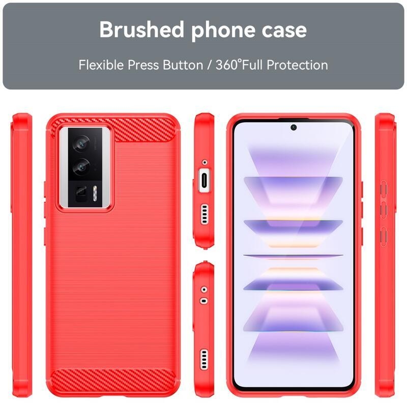 Szénálló zselés tok Xiaomi Poco F5 Pro - piros