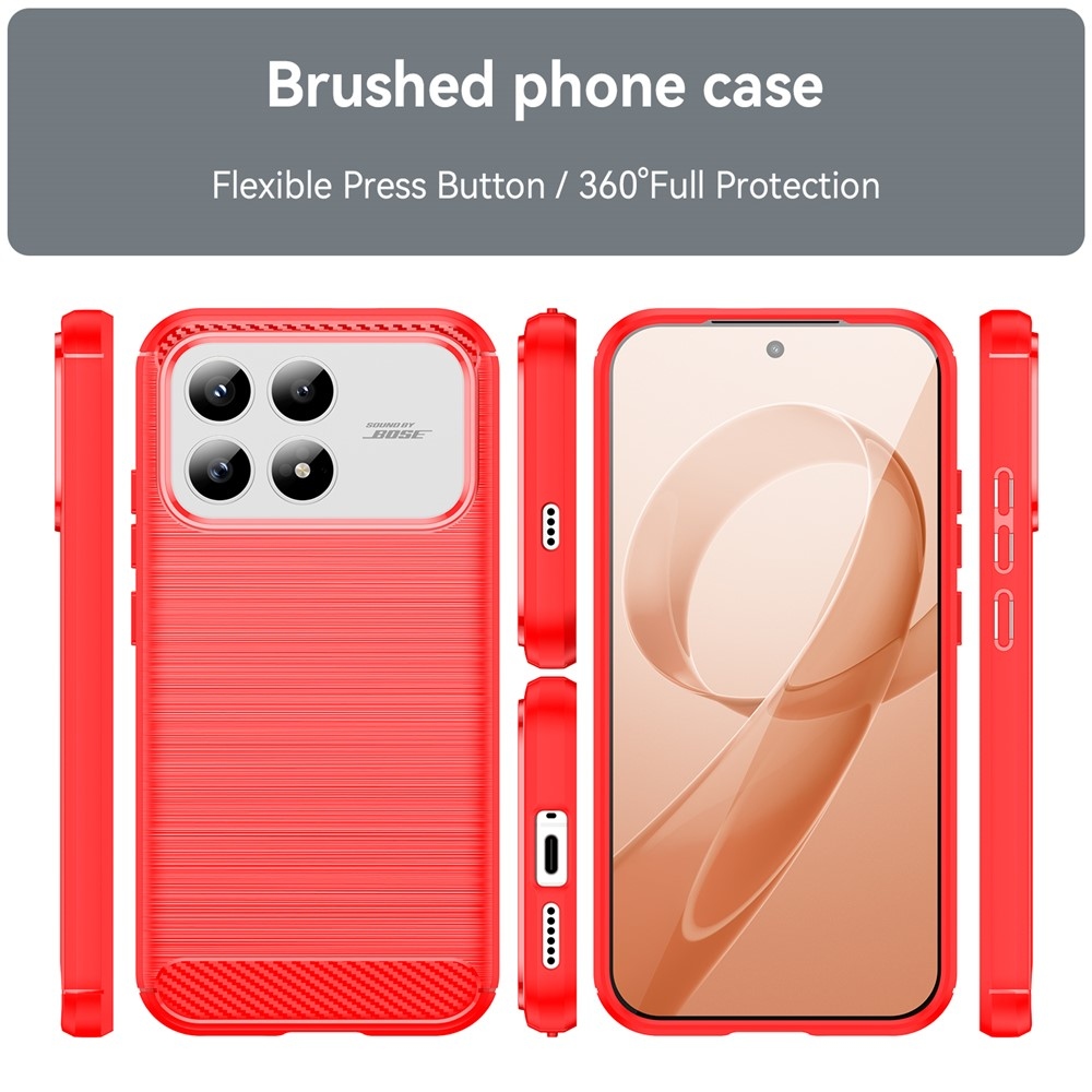 Szénálló gél tok a Xiaomi Poco F8 Pro 5G-hez - piros