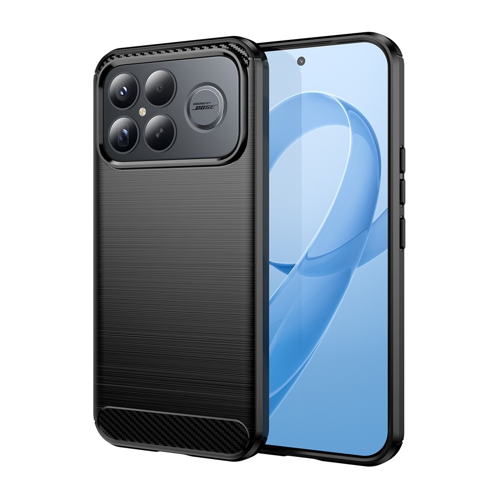 Szénálló zselés tok a Xiaomi Poco F8 Ultra 5G készülékhez - fekete