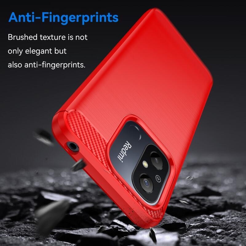 Szénálló zselés tok Xiaomi Redmi 12C-hez - piros