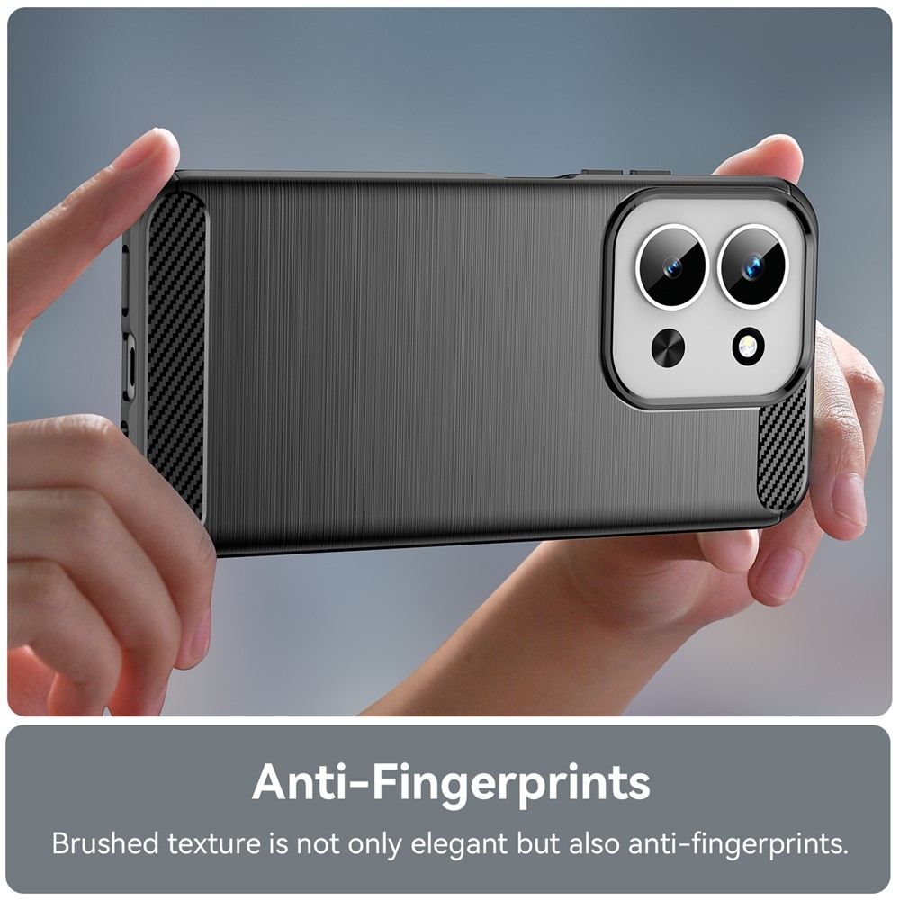 Szénálló zselés tok Xiaomi Redmi 15C 4G (171mm)/Poco C85 4G (171mm) - fekete