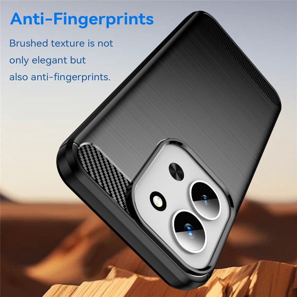 Szénálló zselés tok Xiaomi Redmi 15C 4G (171mm)/Poco C85 4G (171mm) - fekete