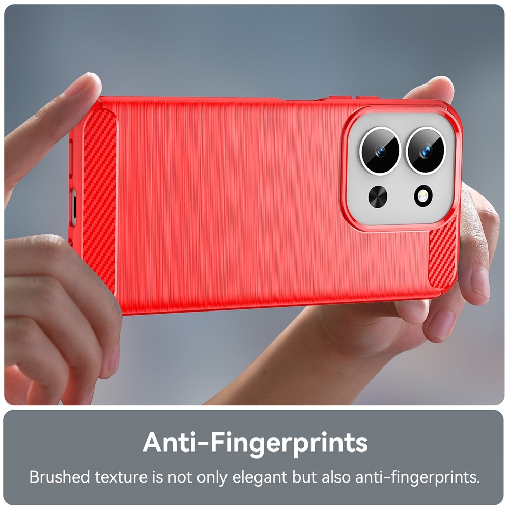 Szénálló zselés tok Xiaomi Redmi 15C 4G (171mm)/Poco C85 4G (171mm) - piros